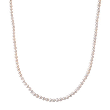 D'Joy AAA Zhuji Akoya-Perle (5.5-6 mm) Halskette ca. 50 cm 316L Edelstahl Rhodiniert