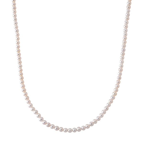 D'Joy AAA Zhuji Akoya-Perle (5.5-6 mm) Halskette ca. 50 cm 316L Edelstahl Rhodiniert