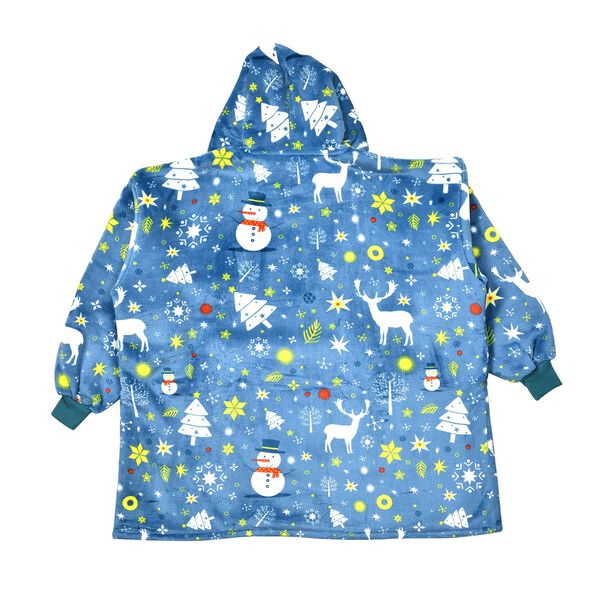 Doppellagige Hoodie-Decke mit Sherpa-Futter image number 3