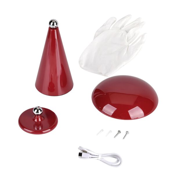 LIVMORE 2-in-1 Magnetische, wiederaufladbare LED-Tisch- und Wandleuchte, 15,5x15,5x21cm, Rot image number 8