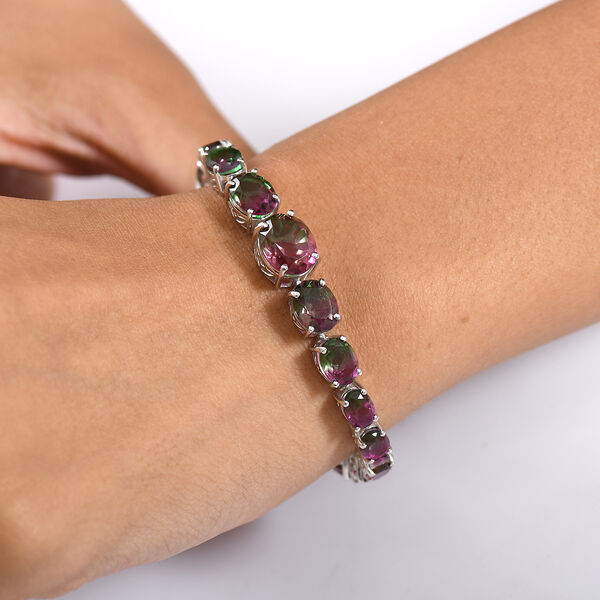 Wassermelonen Triplett Quarz 20cm Armband - 30,27 ct. image number 3