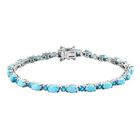 AA Sleeping Beauty Türkis und Neon Apatit-Armband, ca. 20 cm, 925 Silber platiniert ca. 12,70 ct