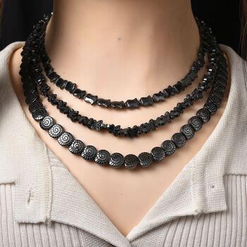 3er-Set H&auml;matit Halsketten - 533 ct.