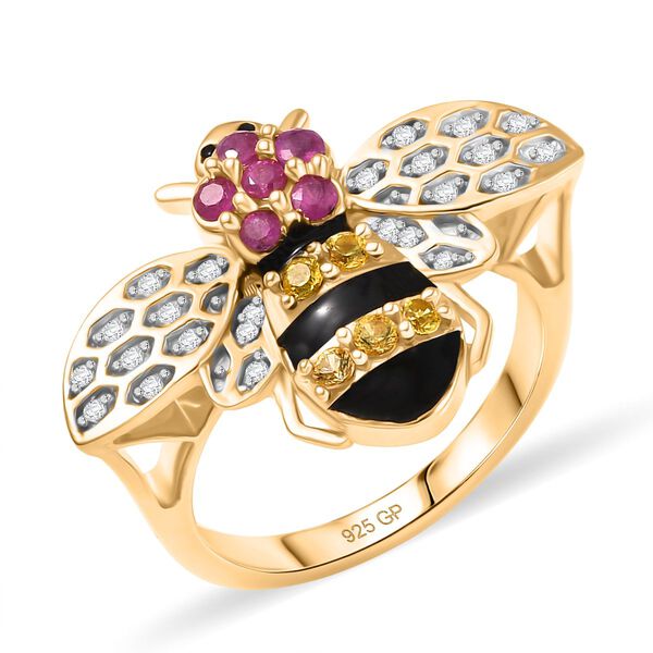 GP Trionfo Kollektion- Gelber, rosa, blauer Saphir und Zirkon Ring - 0,68 ct. image number 5