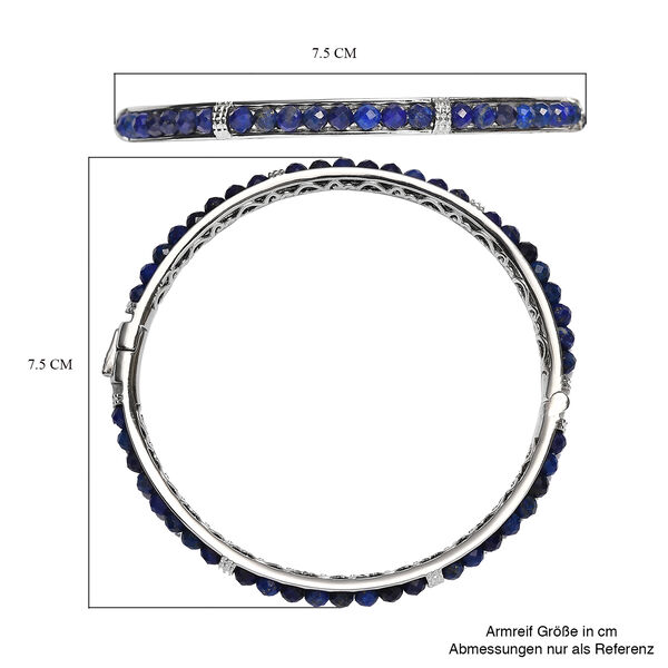 Lapislazuli-Armreif, 20 cm, Messing platiniert ca. 22,22 ct image number 6