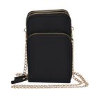 Crossbody Tasche mit Tragekette und RFID Schutz, schwarz image number 0