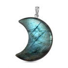 Labradorit Anhänger 925 Silber ca. 40,00 ct.