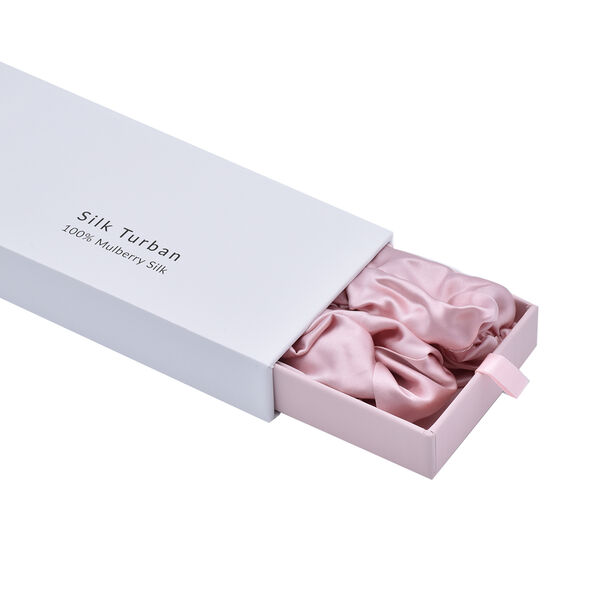 100% Maulbeerseiden Kopftuch f&uuml;r Damen, Gr&ouml;&szlig;e : 18x24 cm, Rosa image number 4