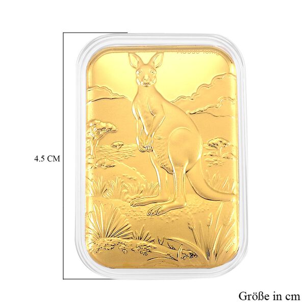 999er Goldbarren mit K&auml;ngurumotiv, 10mg image number 5