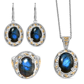 Labradorit Schmuckset - 40,86 ct.