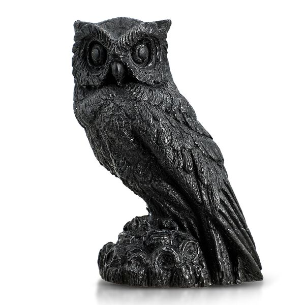 Eule Schungit Figur, 10x7,8cm