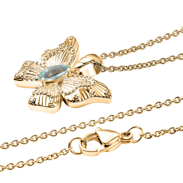 EverTrue himmelblauer Topas Anh&auml;nger mit 50cm Kette - 0,66 ct. image number 3