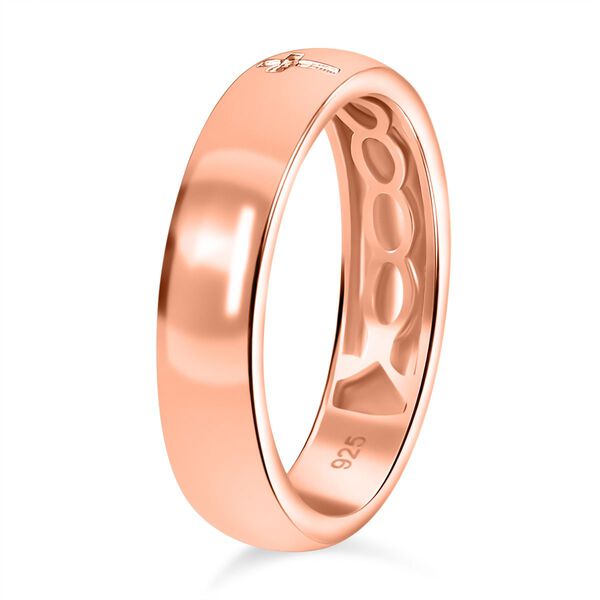 Bandring mit Kreuzmotiv, 925 Silber Ros&eacute;gold Vermeil image number 5