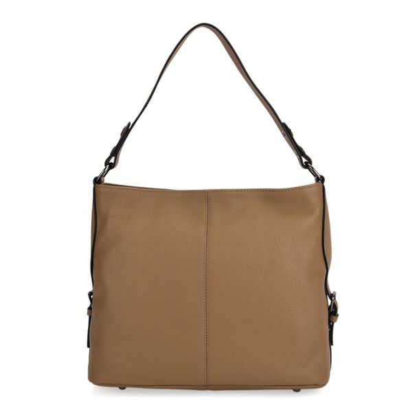 Crossbody Tasche mit 3 Tragevarianten, Echtleder, 32x12x25cm, Riemen 130cm, Hellkhaki image number 7