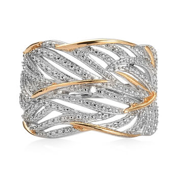 Diamant Ring 925 Silber bicolor (Gr&ouml;&szlig;e 17.00)