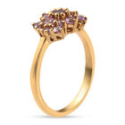 Lila Saphir Cluster Ring, 925 Silber vergoldet, 0,83 ct. image number 4