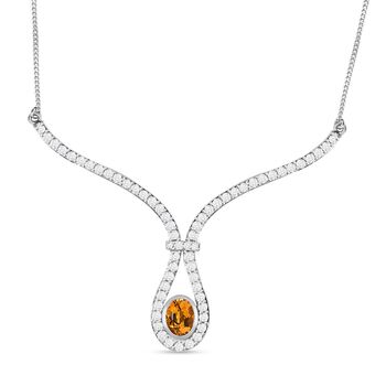 AAA Premium brasilianische Heliodor und Zirkon-Halskette - 5,70 ct.