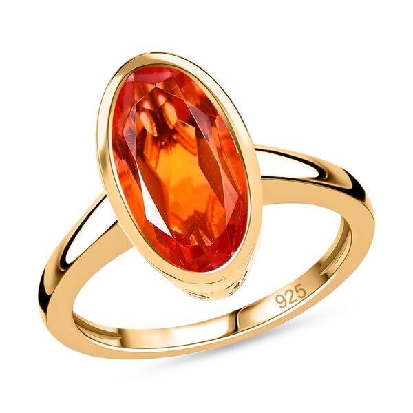 Padparadscha Triplett Quarz Ring - 3,50 ct. image number 4