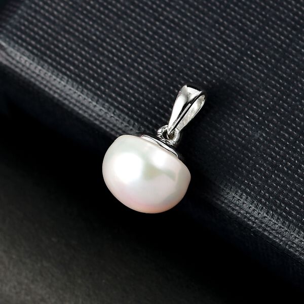 Weißer Süßwasser Perle Anhänger image number 2
