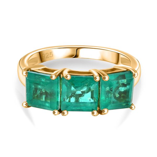 Smaragd Triplett Quarz Ring - 3,72 ct. image number 0