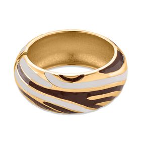 Emaille-Armreif im Wellen-Design, ca. 18 cm, Bordeaux