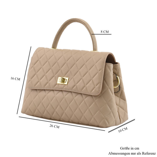 LA MAREY Crossbody Tasche aus 100% echtem Leder mit RFID Schutz und abnehmbarem Riemen, Beige image number 7