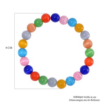 Flexibles mehrfarbiges Katzenaugen Armband mit Chatoyance-Effekt