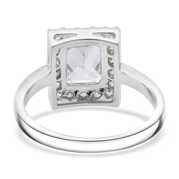 Lustro Stella Weißer Zirkonia Ring 925 Silber rhodiniert (Größe 20.00) image number 5