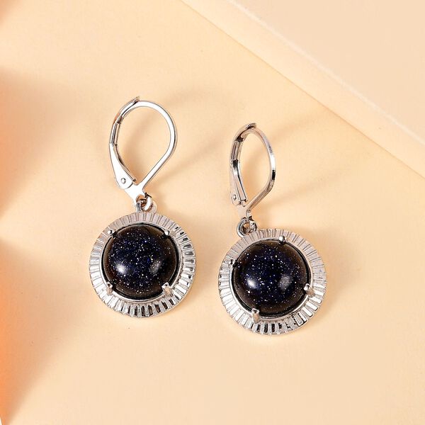 Blaue Sandstein Ohrringe - 7,66 ct. image number 2