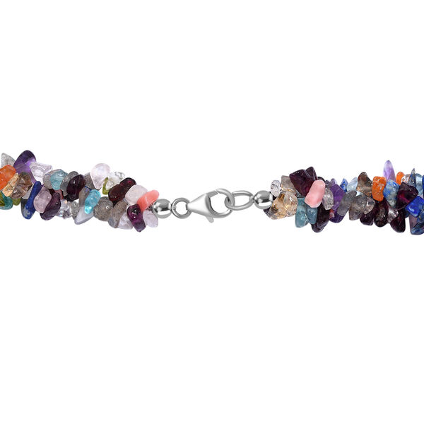 Multi-Edelstein Halskette, 50 cm - 370 ct. image number 4