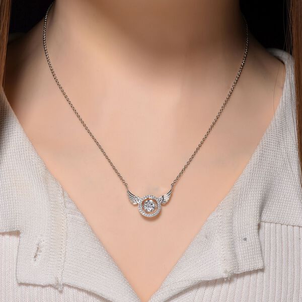 RADIANTA GRA zertifiziert Moissanit (D-VVS) Halskette ca. 45 cm 925 Silber rhodiniert ca. 1.09 ct image number 3