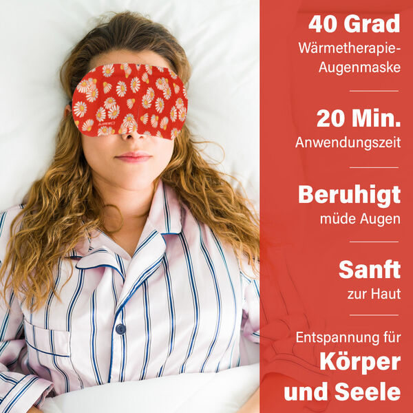 10er-Set selbstw&auml;rmende Kamille-Dampf-Augenmasken, 18x8 cm image number 2