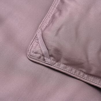 SERENITY NIGHT Winter-Steppdecke aus Bambusfaser, 100% Maulbeerseidenf&uuml;llung, 1000g Seide, Lila