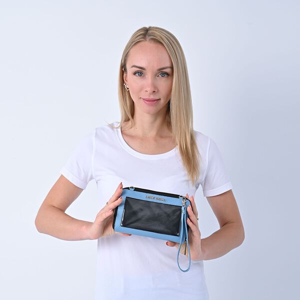 2er Set - Crossbody Tasche und Powerbank mit 4000mAh, Blau image number 2