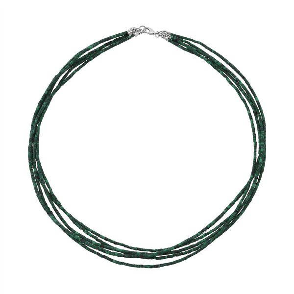 Synthetische Malachit Halskette, 45 cm - 77,50 ct. image number 0