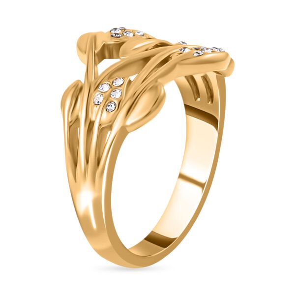 Weißer Kristall-Blatt-Ring image number 5