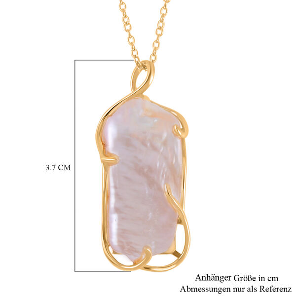 Lila Keshi Perle Anhänger mit 45cm Kette image number 7