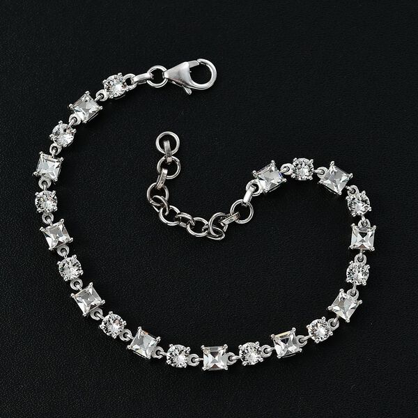 J Francis gefertigt mit SWAROVSKI- Wei&szlig;es Swarovski Kristall-Armband image number 3