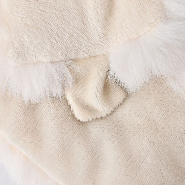 Damen Schal aus Kunstfell mit Magneten, Wei&szlig; image number 4