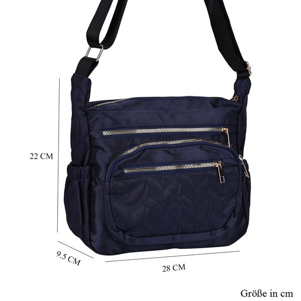 Umhängetasche mit RFID-Schutz, marineblau image number 7