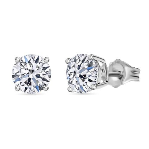 Lab Grown Diamant VS Ohrringe 925 Silber rhodiniert ca. 1,50 ct. image number 0