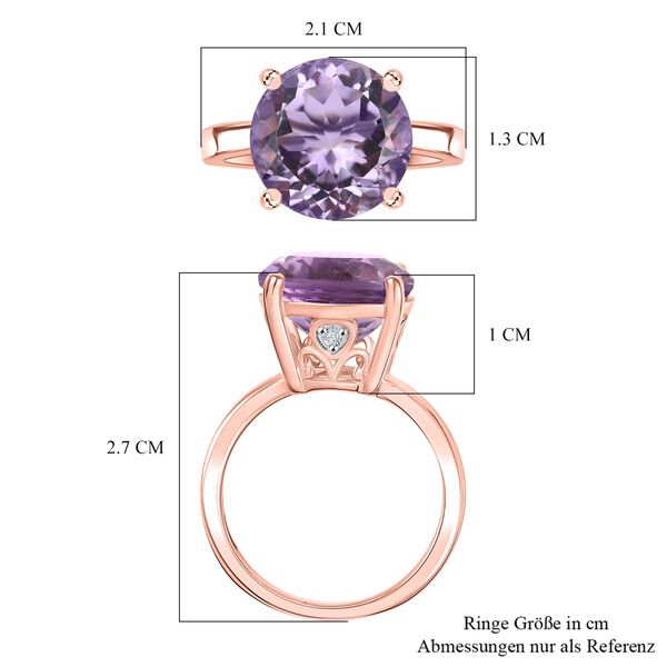 D&rsquo;Joy AA Rose De France Amethyst und Zirkon Ring - 5,94 ct. image number 6