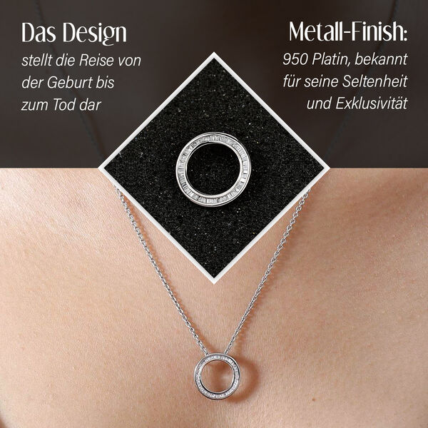 SI GH Diamant Anhänger in 950 Platin - 0,25 ct. image number 3