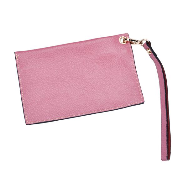 2er-Set Echtleder-Shopper, stilvolle Handtaschen mit passendem Reißverschluss-Etui, Rosa image number 8