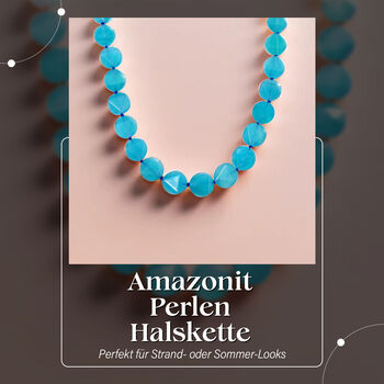 Amazonit Halskette, 50 cm - 415 ct.