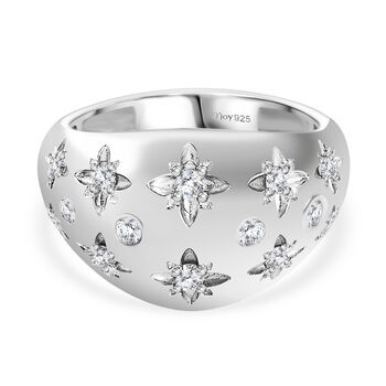 D'Joy Moissanit Ring, 925 Silber 750 vergoldet - 0,32 ct.