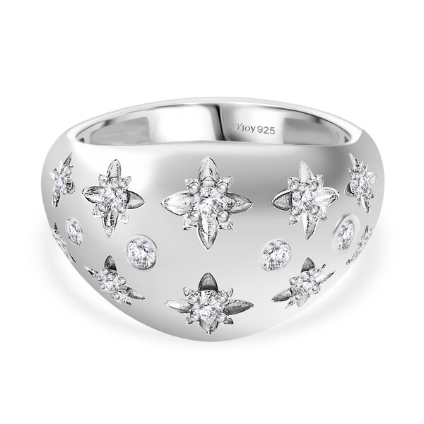 D'Joy Moissanit Ring, 925 Silber 750 vergoldet - 0,32 ct.