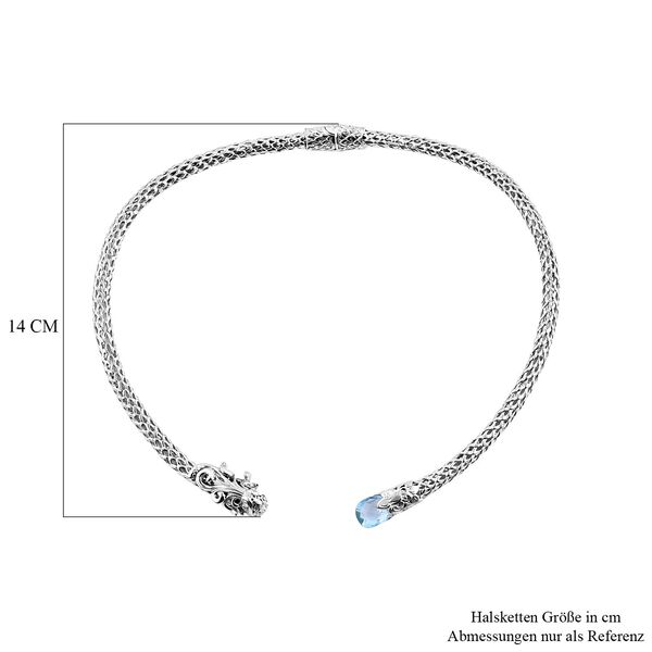 Royal Bali Kollektion- Blautopas Halskette, 50 cm - 7 ct. image number 4