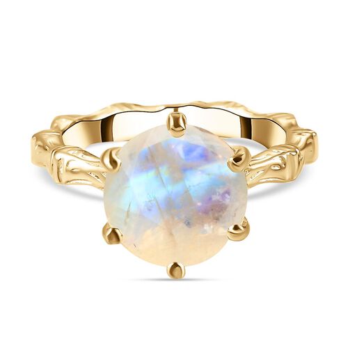 Premium Regenbogen Mondstein und Zirkon-Ring - 3,29 ct. image number 0