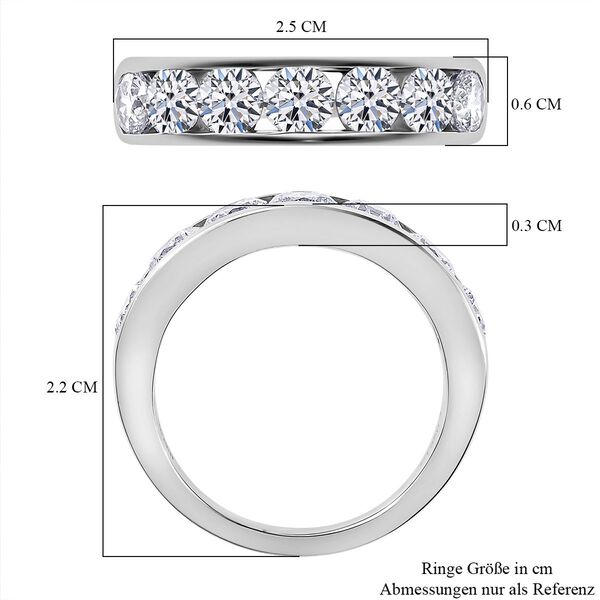 LUXURIANT SGL zertifizierter VS-EF Labor Diamant Ring in 950 Platin - 2 ct. image number 6
